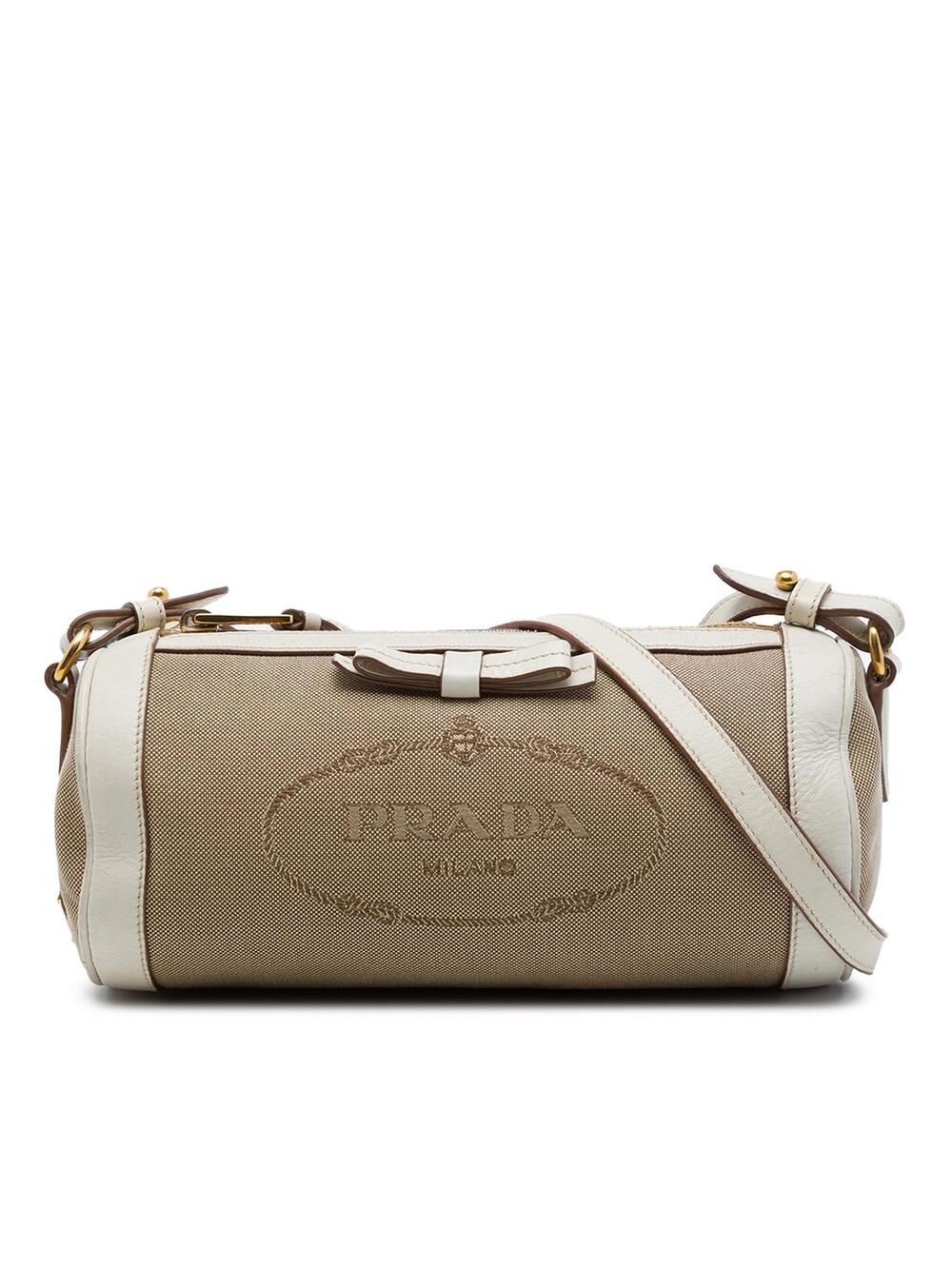 Prada Canvas Canapa Logo Bow Barrel #374275P76B